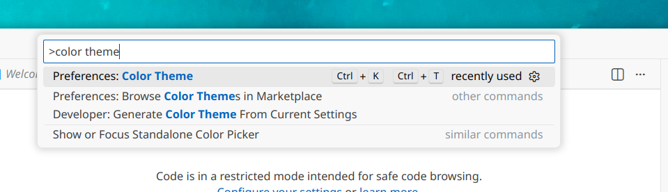 Color Theme Dropdown