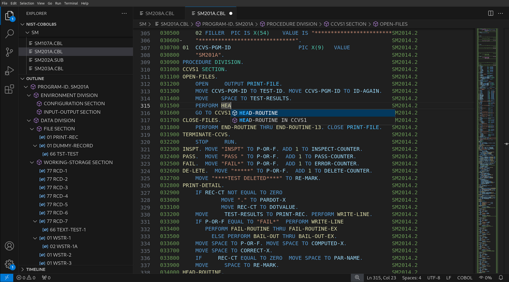 Paragraphe IntelliSense